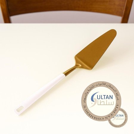 معالق سفرة ذهبي صغيرة أبيض